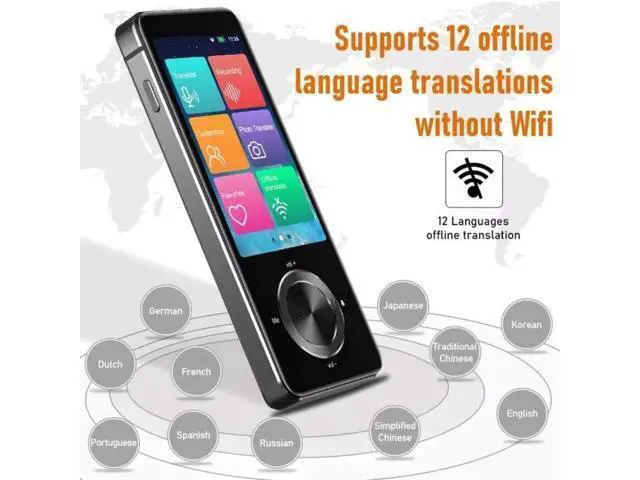 Alt view image 6 of 6 - QURO M9 Smart Portable Translator Upgrade Instant Voice Interpreter Supports 16 Offline Languages in Real-time WiFi Connectivity