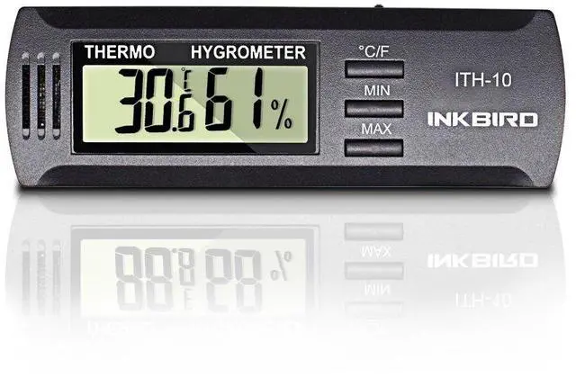Main image of ITH-10 Digital Thermometer and Hygrometer Temperature Humidity Monitor for Aging Box Guitar Ukulele