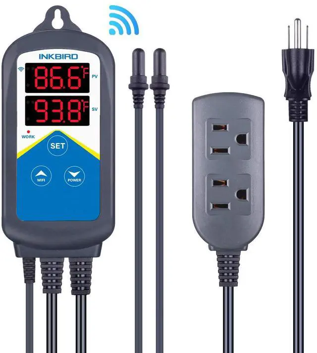 Main image of ITC-306A WiFi Aquarium Thermostat with Two Probes only for Heater | Heater Controller 120V~1200W Temperature Control for Aquarium Breeding Reptiles Hatching
