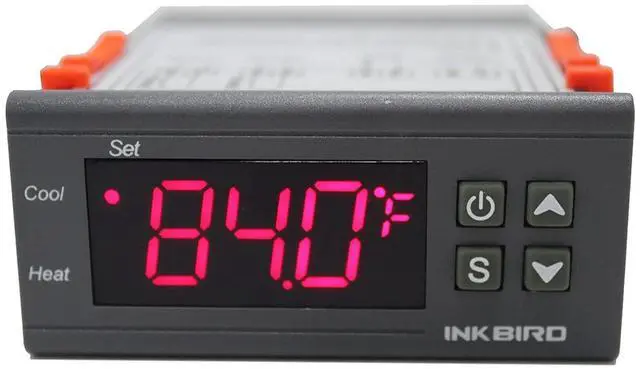 Main image of Dual Stage DV 12V Digital Temperature Controller Fahrenheit Thermostat Heating and Cooling for Homebrewing Brew Fermenter Fridge Incubator Greenhouse
