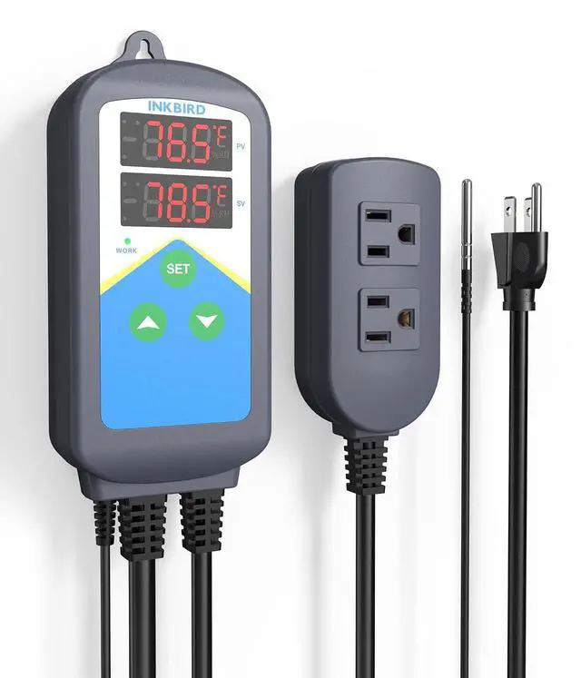 Main image of 2025 Updated ITC-306T Pre-Wired Electronic Heating Thermostat Temperature Controller, 24 Hours Digital Day & Night Cycle Timer Controller for Seed Germination Reptiles Hatching