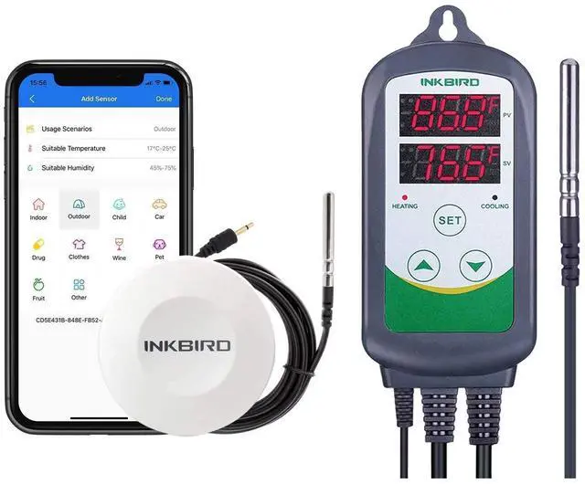Main image of ITC-308 Temperature Controller and IBS-TH1 Smart Sensor Data Logger with Waterproof External Probe Bundle
