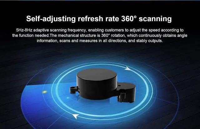 Alt view image 7 of 7 - YDLIDAR TSA 360 Degree ToF 2D Lidar 8M Rangefinder with UART Communication Interface for Robot ROS Education