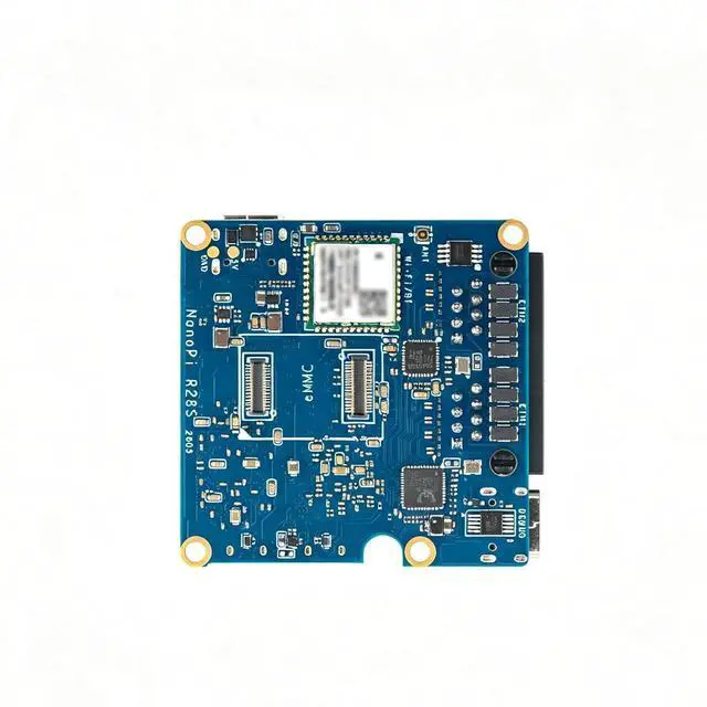 Alt view image 3 of 5 - NanoPi R28S Open-Source Development Board,1GB LPDDR4 RAM,Onboard WiFi 6 & Bluetooth 5.3 Dual USB-C,Supports FriendlyWrt/Ubuntu/Debian/OpenMediaVault,or NAS Edge AI Mini PC(Single Board,64GB eMMC)
