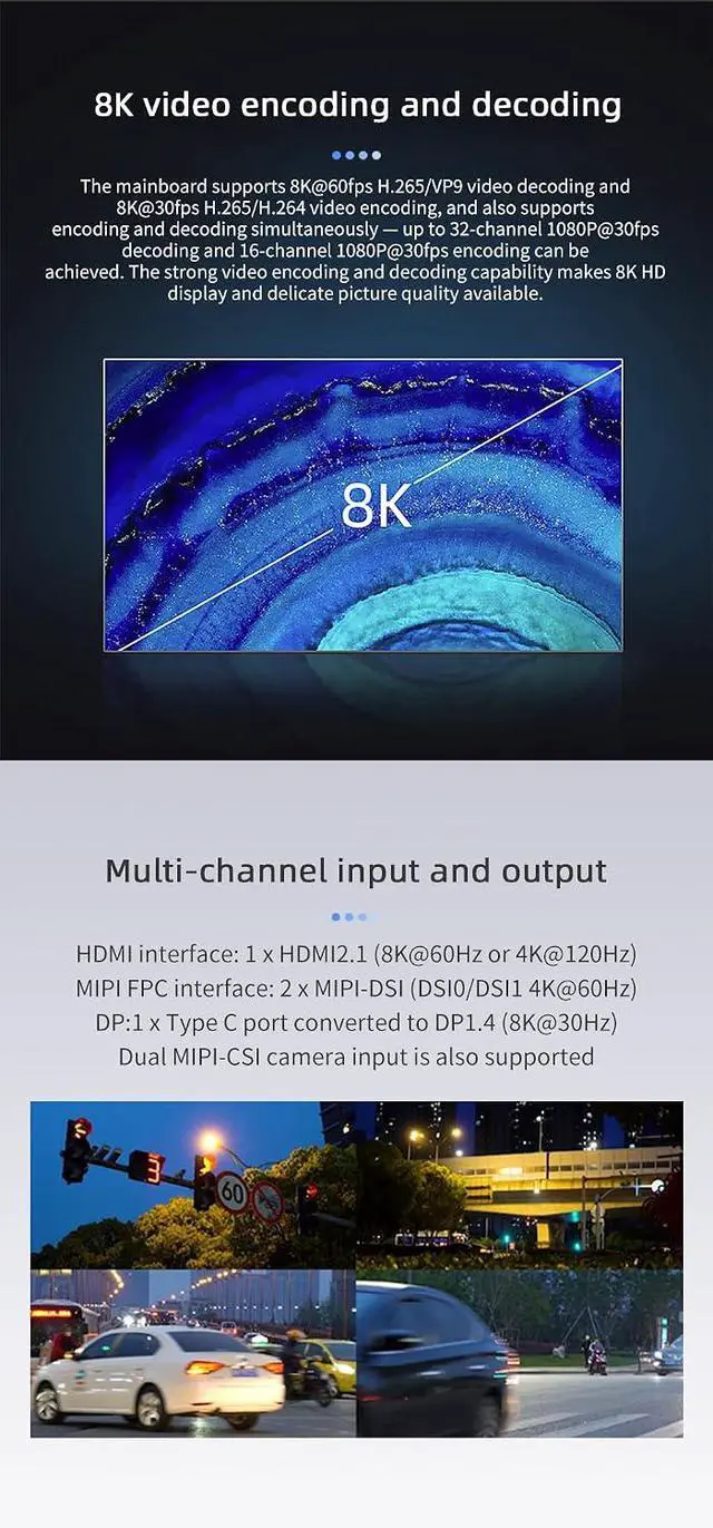 Alt view image 4 of 7 - youyeetoo R1 Rockchip RK3588S 8-Core 64bit Single Board Computer,Support 8K Dispaly, PCIe 2.0 SSD,NFC,WIFI5/6, Android/Linux AI Devkit for AIOT (8GB RAM+64GB eMMC)