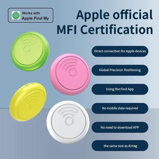 Alt view image 5 of 6 - Smart Tag NLT Item Finder Loss Prevention Device, Bluetooth Connection Global Positioning Daily Waterproof, Compatible with Apple Devices for Money Bags/Pets/Keychains (Yellow, NLT-10)