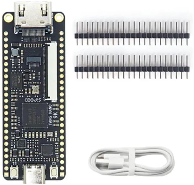 Main image of Sipeed Tang Nano 9K Gowin GW1NR-9 RISC-V Single Board Computer, RISCV GoAI FPGA Development Board, 8640 LUT4 Logic Units 468K BSRAM, for Learning FPGAs Deep HDL Designs (9K Basic Kit)