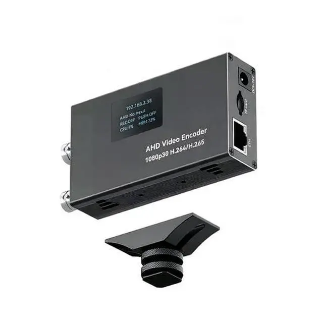 Alt view image 3 of 7 - LinkPi AHD01 AHD Video Encoder, 1080P H.265 Low Latency Live Streaming Encoder with Loop-Out, SRT/RTMP/RTSP/ONVIF Audio in & TF Card,for Security Cam/Conference/Education(DIN Clip,Hot Shoe Adapter)