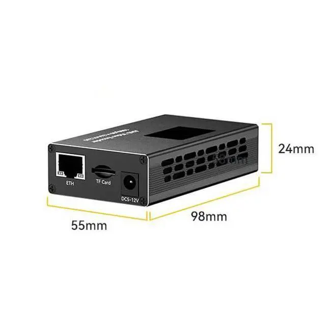 Alt view image 6 of 7 - LinkPi AHD01 AHD Video Encoder, 1080P H.265 Low Latency Live Streaming Encoder with Loop-Out, SRT/RTMP/RTSP/ONVIF Audio in & TF Card,for Security Cam/Conference/Education(DIN Clip,Hot Shoe Adapter)