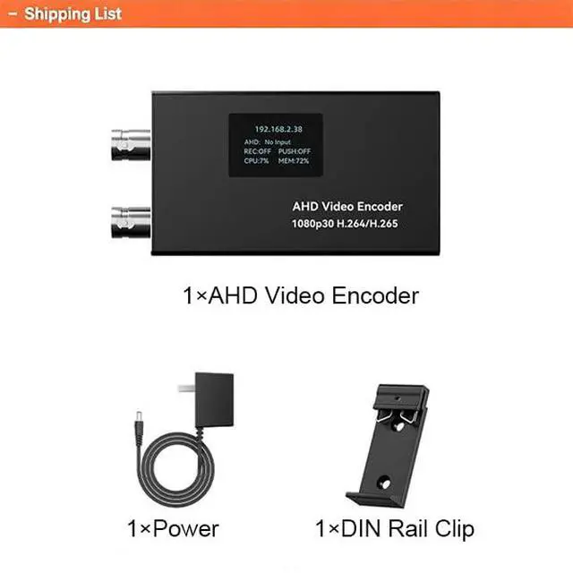 Alt view image 7 of 7 - LinkPi AHD01 AHD Video Encoder, 1080P H.265 Low Latency Live Streaming Encoder with Loop-Out, SRT/RTMP/RTSP/ONVIF Audio in & TF Card Storage,for Security Camera/Conference/Education(DIN Clip)