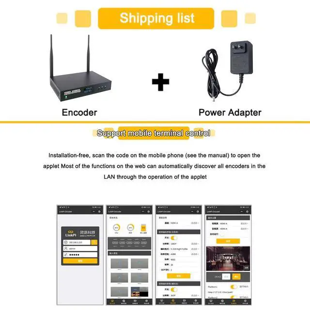 Alt view image 7 of 7 - ENCSH V2 SDI 4K Encoder, 1080P Video Decoder Built-in 3G-SDI up to 1080P60, Support SRT,NDI,RTSP,RTMP, with WiFi 6 Gigabit Ethernet for Live Broadcast YouTube Facebook