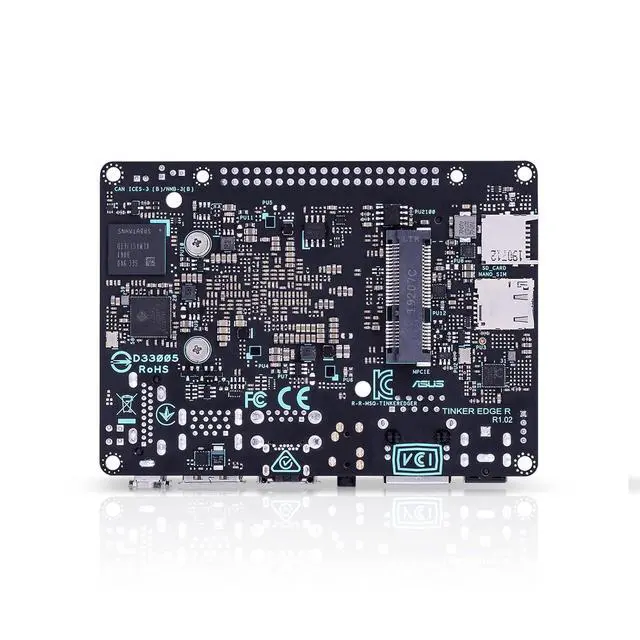 Alt view image 2 of 7 - Tinker Edge R RK3399Pro Single Board Computer with 3 Tops NPU Ideal for Edge AI Computing andML Object Detection (6GB+16GB eMMC Version)