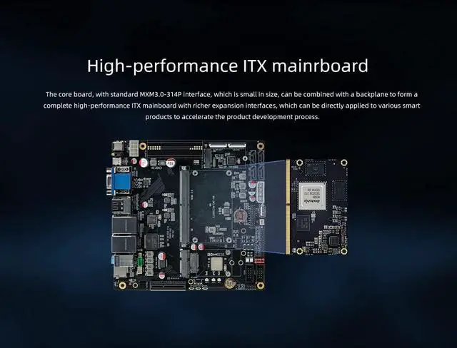 Alt view image 4 of 7 - Firefly Core-3588J 8-Core 2.4 GHz Rockchip RK3588 Single Board Computer with LPDDR4 8GB RAM+64GB eMMC Storage Wi-Fi 6 Bluetooth Function Support Android Linux System