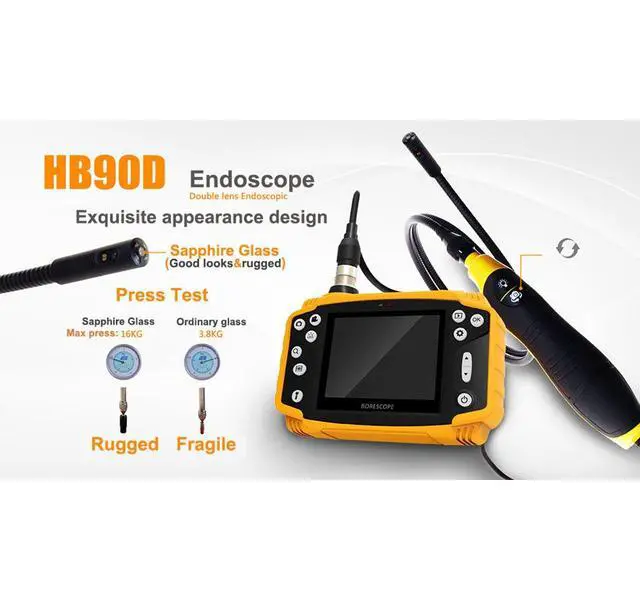 Alt view image 5 of 7 - SmartFly HB90D 9mm 1 Meter 3.5" LCD Dual Lens Endoscope Borescope Snake Inspection Tube Camera DVR Vehicle Inspection Pipeline