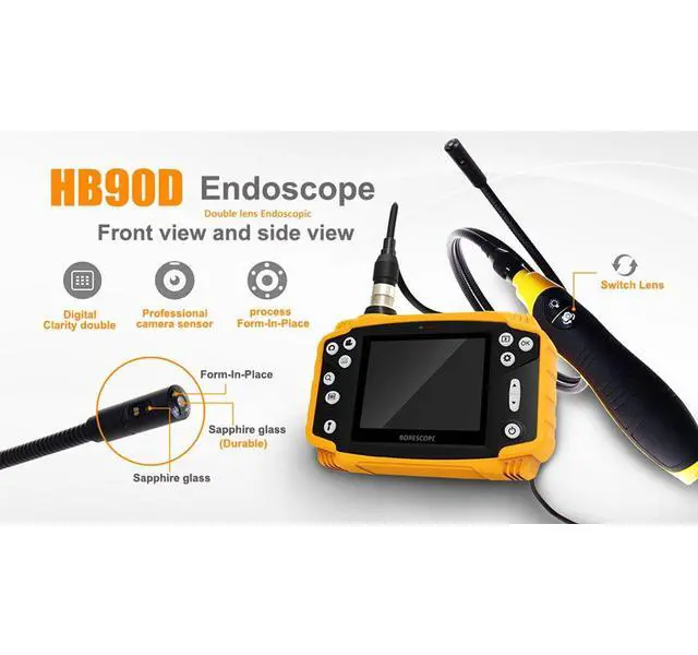 Alt view image 7 of 7 - SmartFly HB90D 9mm 1 Meter 3.5" LCD Dual Lens Endoscope Borescope Snake Inspection Tube Camera DVR Vehicle Inspection Pipeline