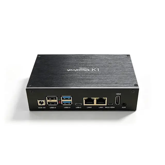Alt view image 2 of 5 - Black Metal Case for K1 x86 64bit Windows 11 Linux Single Board Computer, M.2 2280 NVMe or SATA SSD for AI IoT Edge