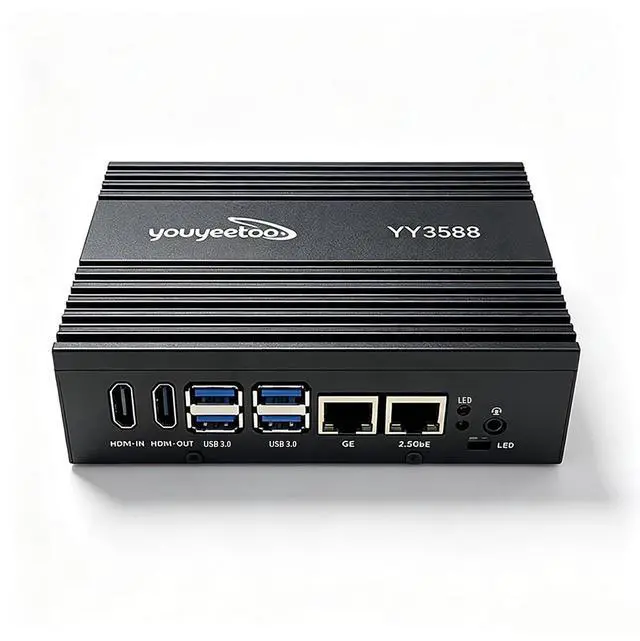 Main image of Black Metal Case for YY3588 8-core 64-bit AI Single Board ComputerSupport PCIe 3.0 2280 NVMe/SATA 3.0 SSD for AI IoT Edge