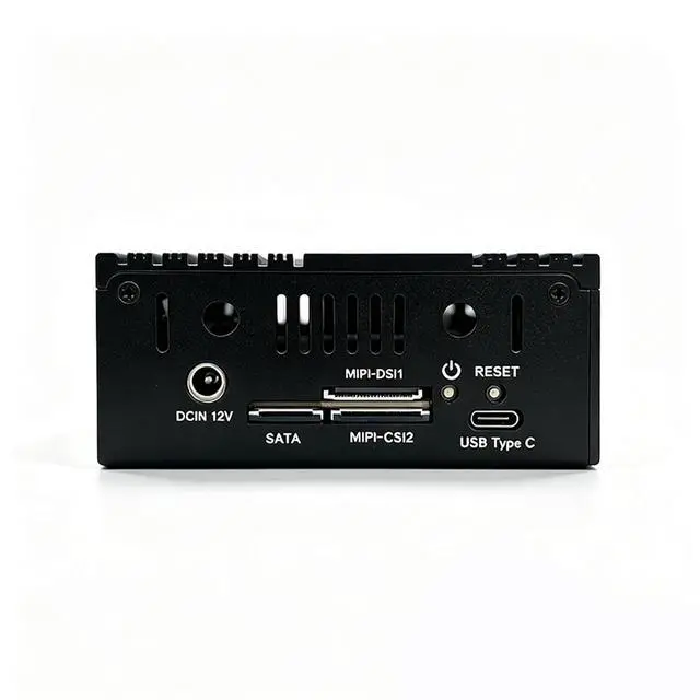 Alt view image 7 of 7 - Black Metal Case for YY3588 8-core 64-bit AI Single Board ComputerSupport PCIe 3.0 2280 NVMe/SATA 3.0 SSD for AI IoT Edge