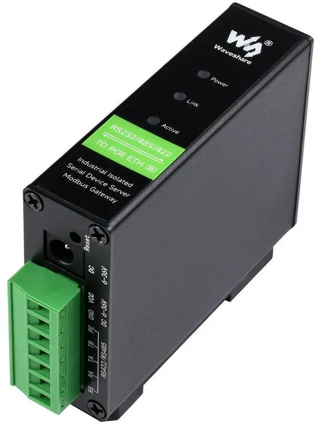 Main image of RS232/485/422 to RJ45 Ethernet Module, TCP/IP to Serial, with POE Function, Bi-Directional Transparent Transmission, Suitable for Data Acquisition, Intelligent Instrument Monitoring, etc