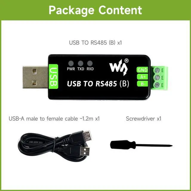 Alt view image 2 of 7 - Industrial USB to RS485 Bidirectional Converter Onboard Original CH343G Multi-Protection Circuits