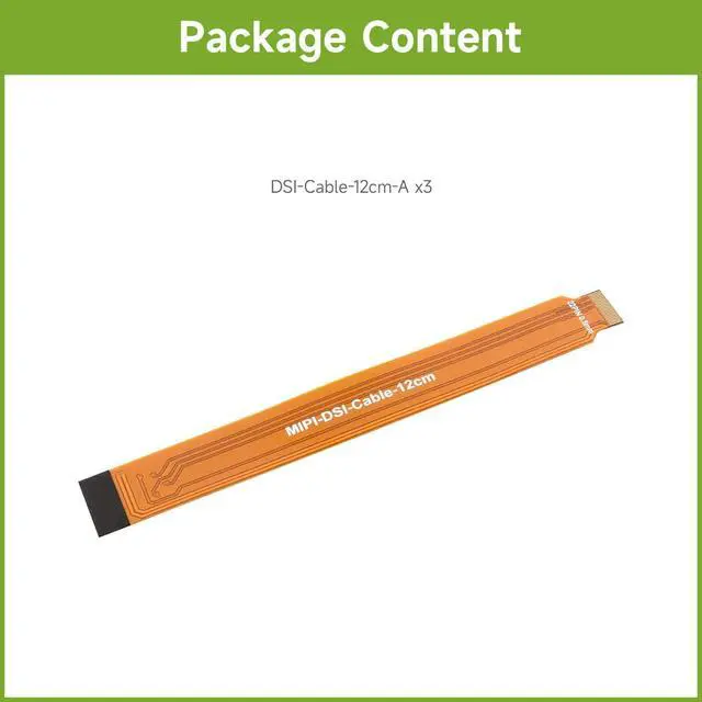 Alt view image 2 of 5 - 3PCS DSI 12cm FPC Flexible Cable, Type A, Straight FPC Cable, 15pin to 22pin