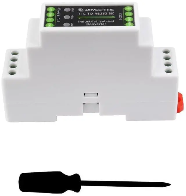 Main image of Rail-Mount TTL to RS232 Galvanic Isolated Converter, Full-Duplex Communication, Lightningproof & Anti-Surge, Multi-Isolation Protection, TTL Serial Converter