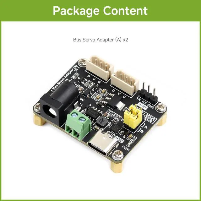 Alt view image 2 of 7 - 2PCS Serial Bus Servo Driver Board, Integrates Servo Power Supply and Control Circuit, Applicable for ST/SC Series Serial Bus Servos, Small in Size, Easy to Integrate, 2PCS Version