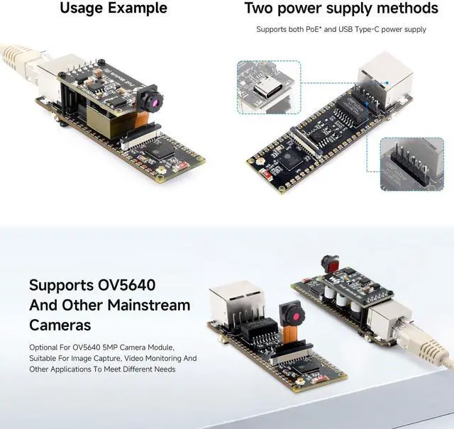 Alt view image 7 of 7 - ESP32-S3 ETH Dev Board, with Pre-soldered Headers, OV5640 Camera