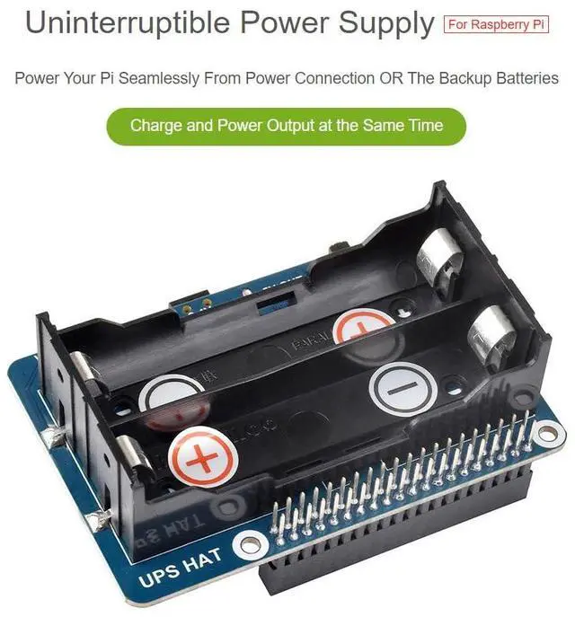 Alt view image 3 of 7 - UPS HAT Compatible with 5V Uninterruptible Power Supply Multi Battery Protection Circuits Charge and Power Output at The Same Time