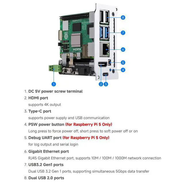 Alt view image 7 of 7 - PiRack-M6F Multi-Node Server Cluster Kit,2U Height Mounting Space | Compatible with RPi 4/5, 10inch, The RPi nodes support independent installation, configuration, and maintenance.