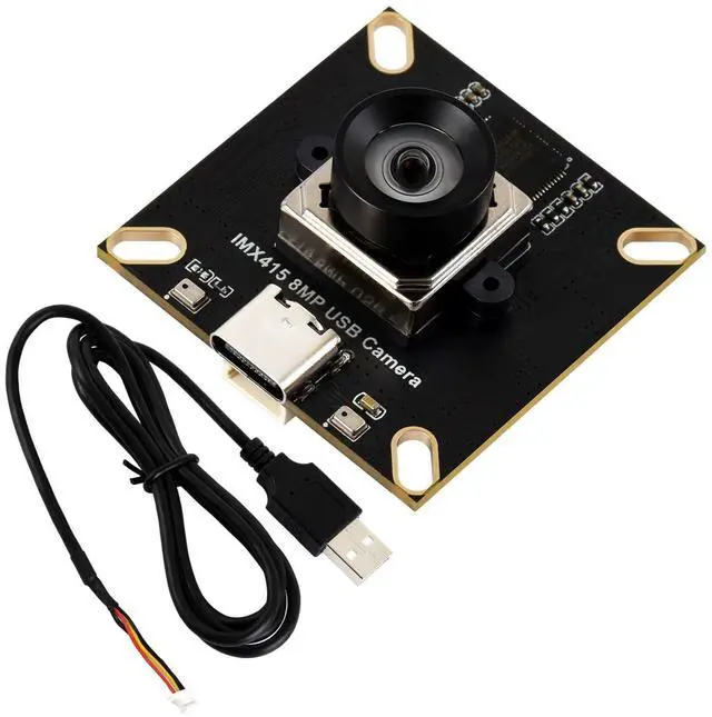 Main image of IMX415 8MP High-Resolution USB Camera Module, IMX415 Sensor Chip, USB2.0 Port, onboard Dual Microphones, Distortion-Free
