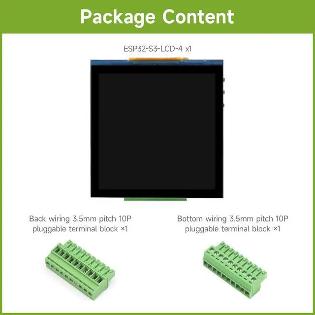 Alt view image 2 of 7 - ESP32-S3 4inch Display Development Board, 480×480, 32-Bit LX7 Dual-Core Processor, Up to 240MHz Frequency, Supports WiFi & Bluetooth, with Onboard Antenna