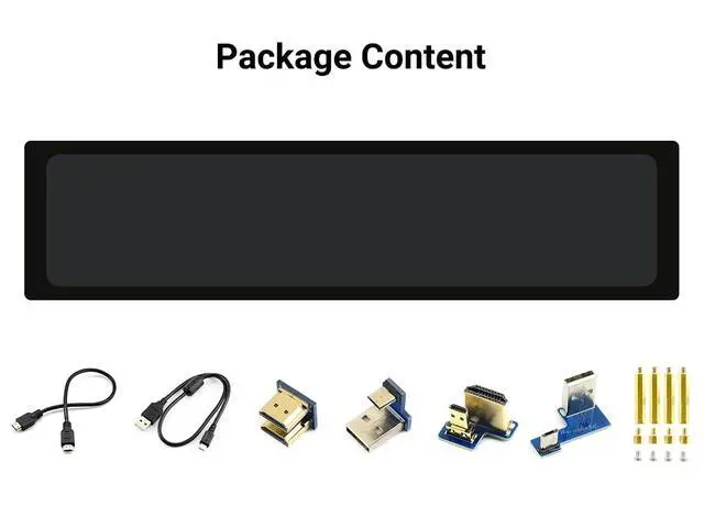 Alt view image 2 of 7 - 11.9inch Capacitive Touch Screen LCD Compatible with 5/4B/3B+/3A+/2B/B+/A+/Zero/Zero W/WH/Zero 2W CM3+/4 320×1480 Resolution HDMI IPS Supports Jetson Nano/Windows