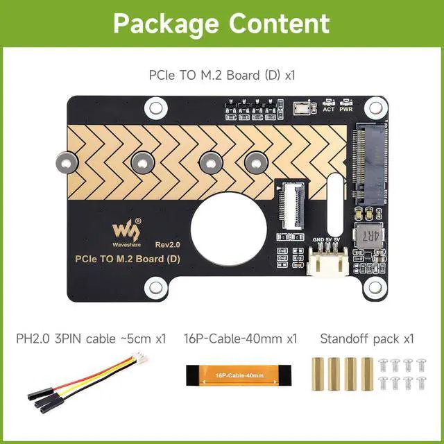 Alt view image 2 of 7 - PCIe to M.2 Adapter Board (D), Compatible with 5, Supports NVMe Protocol M.2 Solid State Drive, High-Speed Reading/Writing