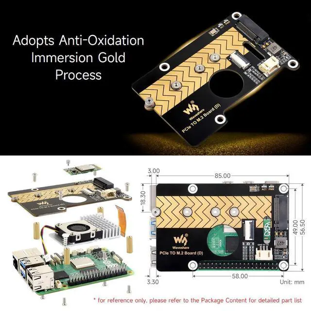 Alt view image 7 of 7 - PCIe to M.2 Adapter Board (D), Compatible with 5, Supports NVMe Protocol M.2 Solid State Drive, High-Speed Reading/Writing