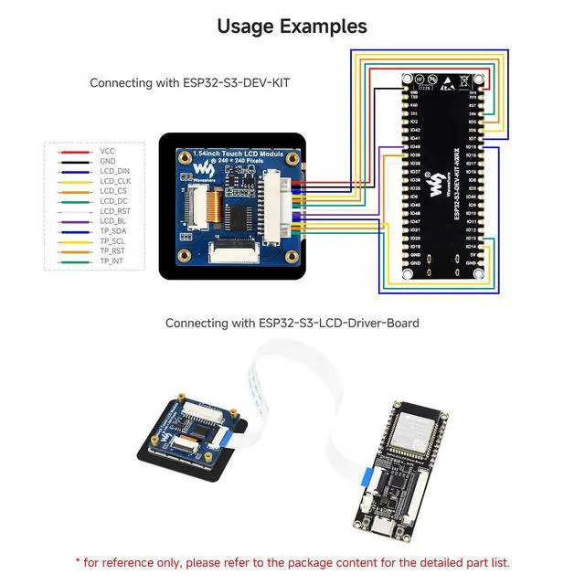 Alt view image 6 of 7 - 1.54inch Touch LCD Display Module, 240×240 Resolution, IPS Panel, SPI and I2C Communication interfaces, 262K Display Color