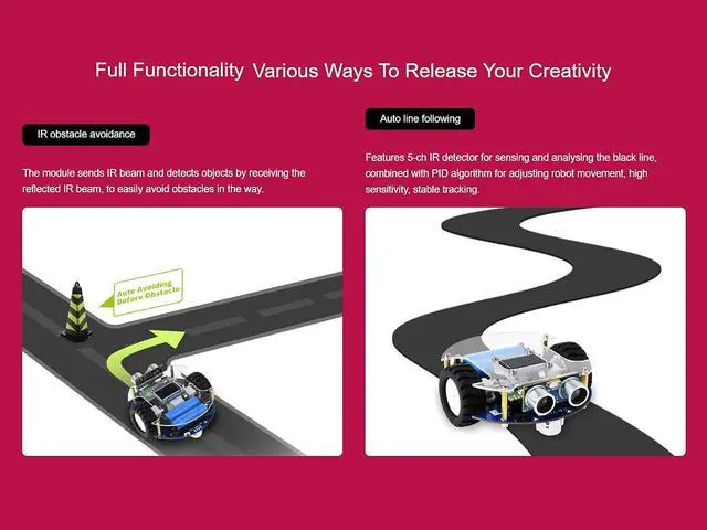 Alt view image 5 of 7 - PicoGo Mobile Robot Compatible with Pico Self Driving Remote Control Includes Pico (pre-soldered Header) Unassembled