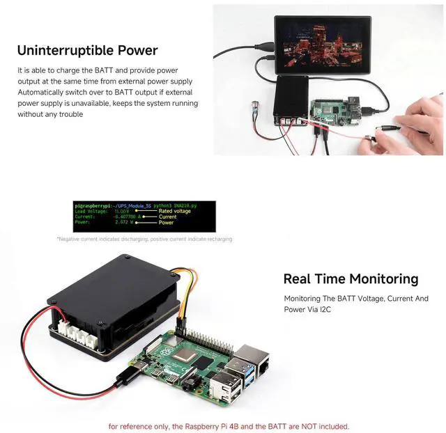 Alt view image 5 of 7 - Uninterruptible Power Supply (UPS) Module, Supports Charging and Power Output at the Same Time, 3S & 5V 5A Output, Compatible with Board