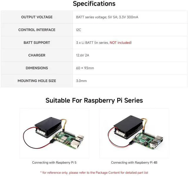 Alt view image 4 of 7 - Uninterruptible Power Supply (UPS) Module, Supports Charging and Power Output at the Same Time, 3S & 5V 5A Output, Compatible with Board