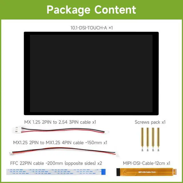 Alt view image 2 of 7 - 10.1inch DSI Capacitive Touch Display, Comaptible with 5/4B/3B, 800×1280, IPS Panell, 10-Point Touch