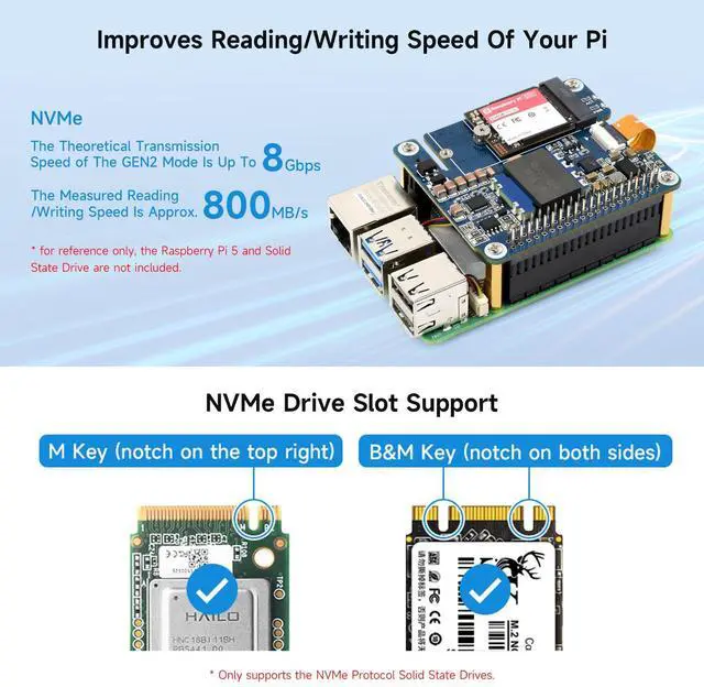 Alt view image 5 of 7 - PCIe to M.2 Adapter with PoE Function (C), Compatible with 5, Supports NVMe Protocol M.2 Solid State Drive, High-Speed Reading/Writing
