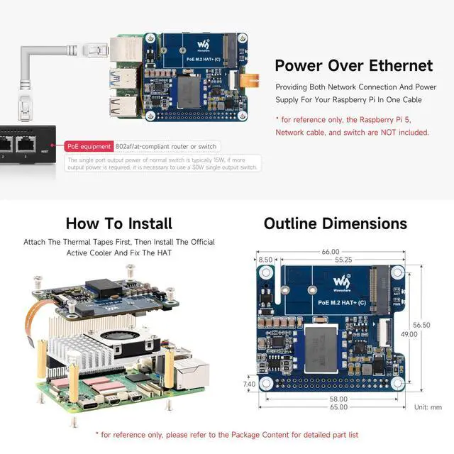 Alt view image 7 of 7 - PCIe to M.2 Adapter with PoE Function (C), Compatible with 5, Supports NVMe Protocol M.2 Solid State Drive, High-Speed Reading/Writing