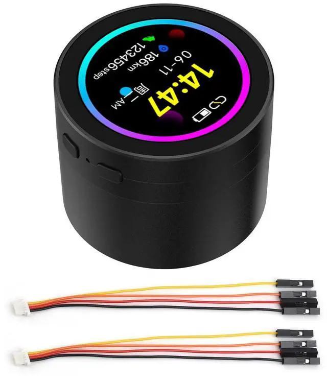 Main image of ESP32-S3 1.85inch Round LCD Development Board, 360×360, Supports Wi-Fi & Bluetooth BLE 5, AI Speech, Smart Speaker Box, ESP32 with Display, with Speaker Box