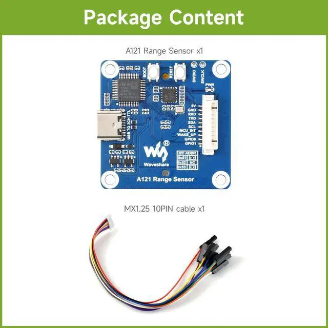 Alt view image 2 of 7 - A121 60GHz Mmwave Radar Micro-Motion Detection Module, Based On Pulsed Coherent Radar (PCR) Technology, Supports High-Precision Distance Measurements