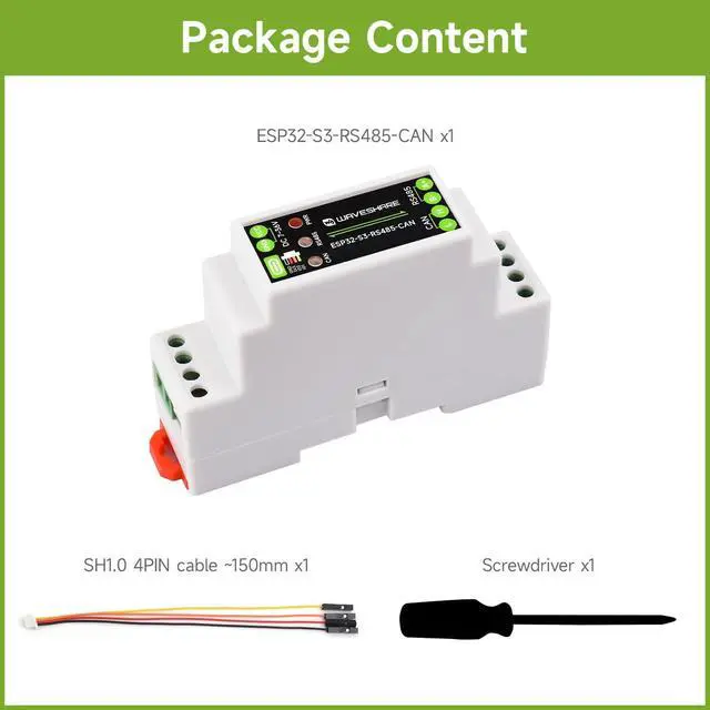 Alt view image 2 of 7 - Industrial ESP32-S3 Control Board with RS485 and CAN Communication Interfaces, Wi-Fi/Bluetooth Support, Built-in Multiple Protection Circuits