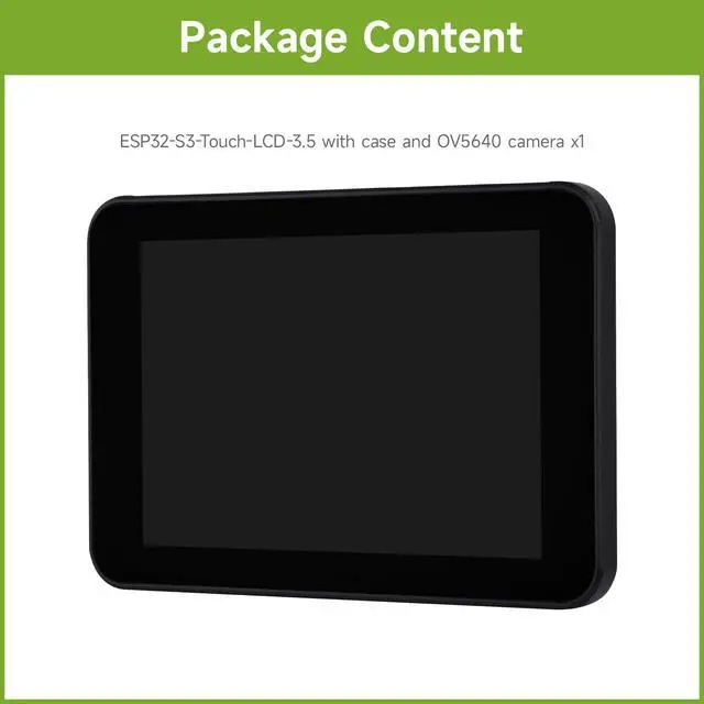 Alt view image 2 of 7 - ESP32-S3 3.5inch Capacitive Touch Display Development Board, 320×480, IPS, 262K Color, Camera Interface, Supports Wi-Fi and Bluetooth 5, ESP32 with Display, with Case and OV5640 Camera