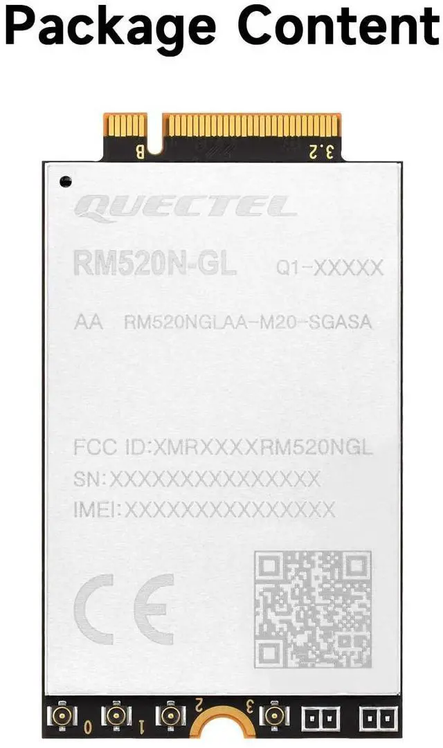 Alt view image 2 of 7 - Quectel RM520N-GL IoT 5G Global Band Module, 5G Sub-6G Module, M.2 Form Factor with 3GPP 5G Release 16 Specification