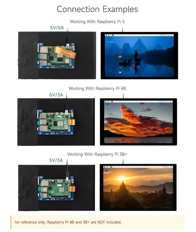 Alt view image 5 of 7 - 10.1inch Capacitive Touch Display Compatible with 5/4B/3B+/3A+, CM3/3+/4*, 1280×800, IPS, DSI Interface