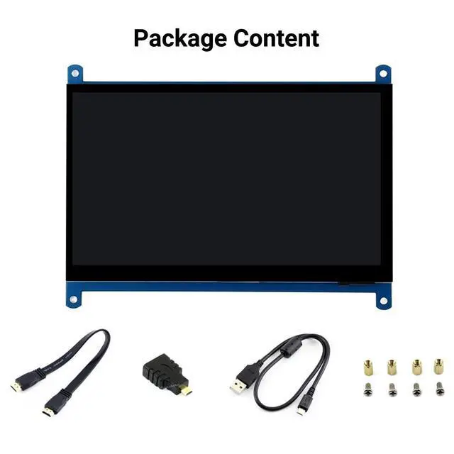 Alt view image 2 of 7 - 7 inch HDMI Control Panel Display Capacitive Touch LCD 1024 x 600 Resolution IPS Screen Latest Version Supports All Versions of Windows Monitor
