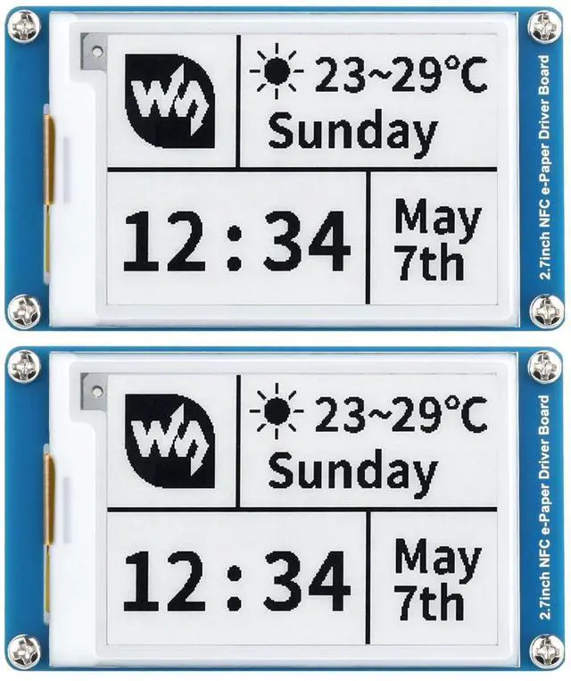 Main image of 2PCS 2.7inch Passive-Powered E-Paper Module, Novel Passive NFC Technology, No Battery Required, No More Battery Life Trouble, Black and White Display Colors